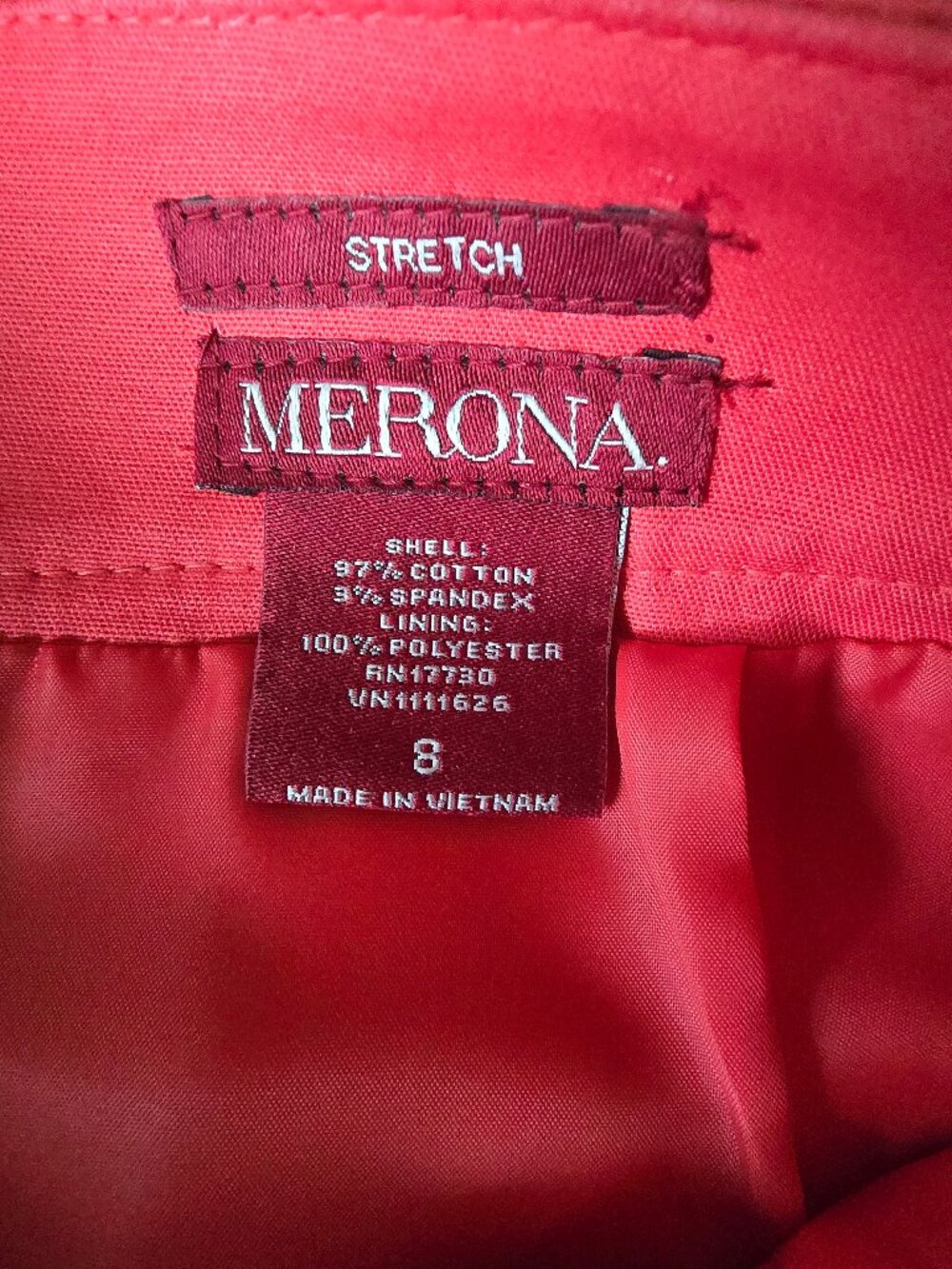 ☀️ POP OF COLOR! Merona Coral Pink Stretch Pencil Mini Skirt Size 8